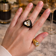 Onyx Heart Ring