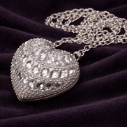 Mini Bejeweled Heart Clutch