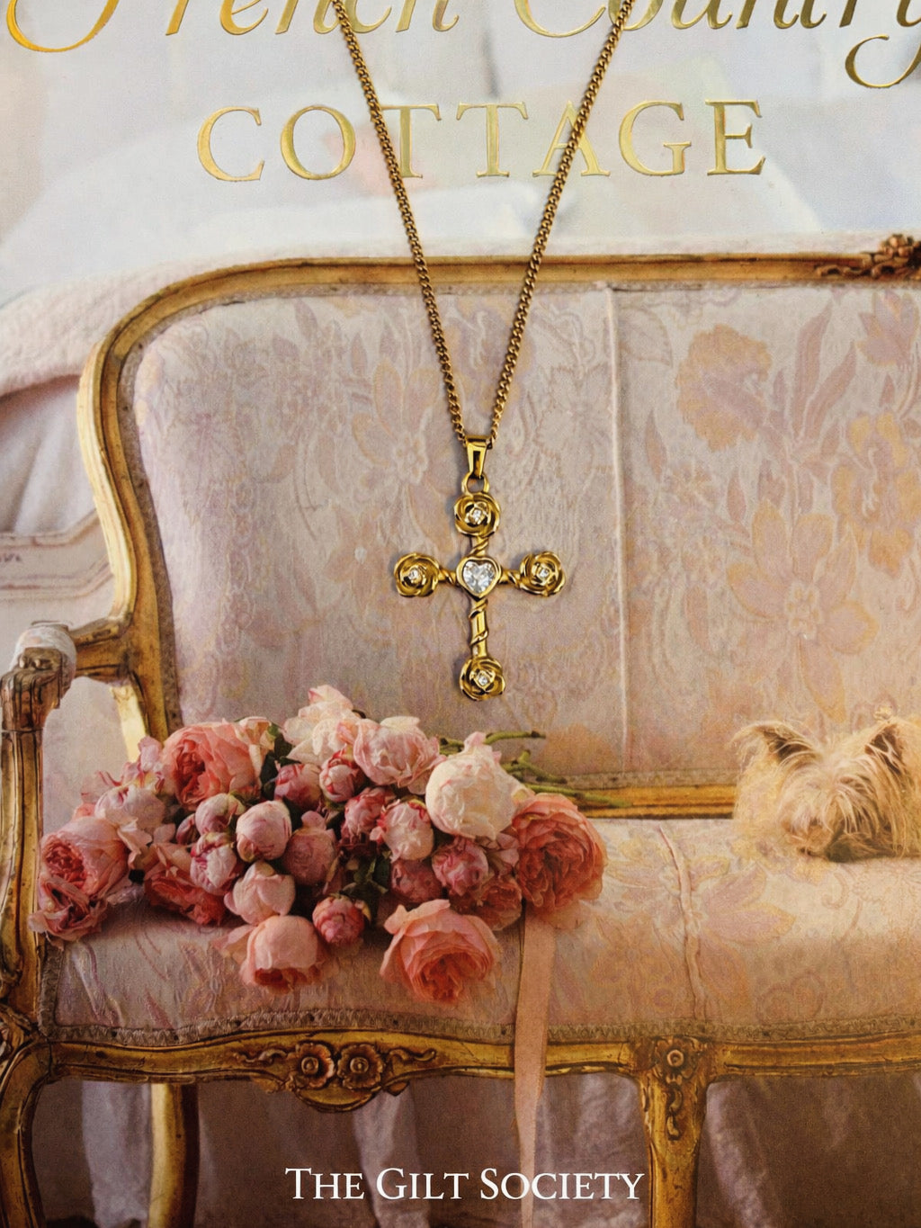 Rose Cross Necklace