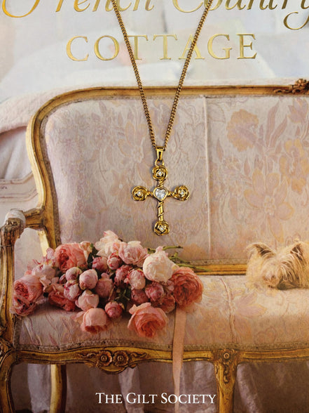 Rose Cross Necklace