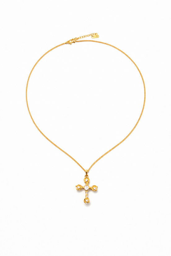Rose Cross Necklace